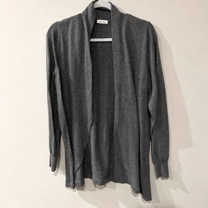 Dark gray, long sleeve cardigan